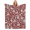Weihnachts-Karo-Muster Flanell-Decke im Vintage-Stil, Weiche Anti-Pilling-Fleece-Decke für Couch, Sofa, Bett, Leicht