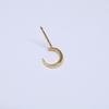 STAR JEWELRY K18 0.03 DIAMOND MOON PIERCED EARRING Diamond Moon Single Ear earring Yellow GoldUsed