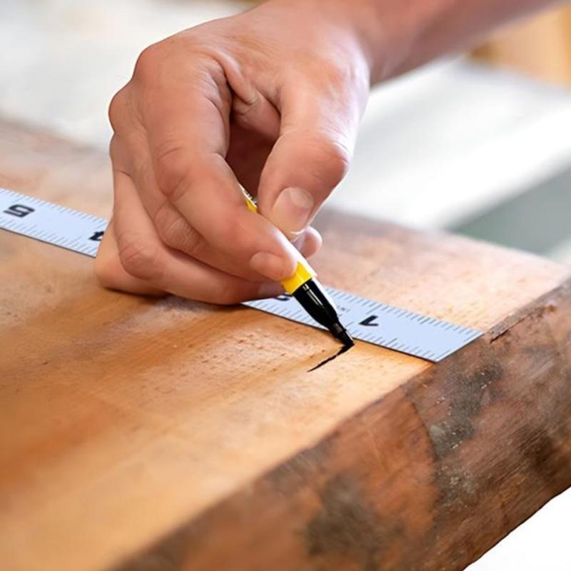 12FT Self Adhesive Measuring Tape Carbon Steel Reverse Direction Workbench Ruler For Home Improvement And DIY Projects