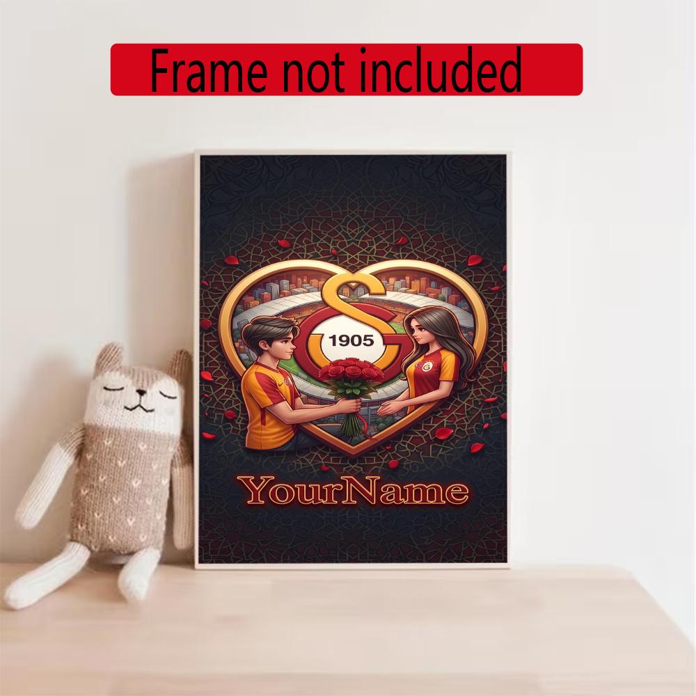 Galatasaray Customize Text Diamond Painting Round Diamond Mosaic Suitable For Beginners Diamond Painting Rhinestones Gift Frameless