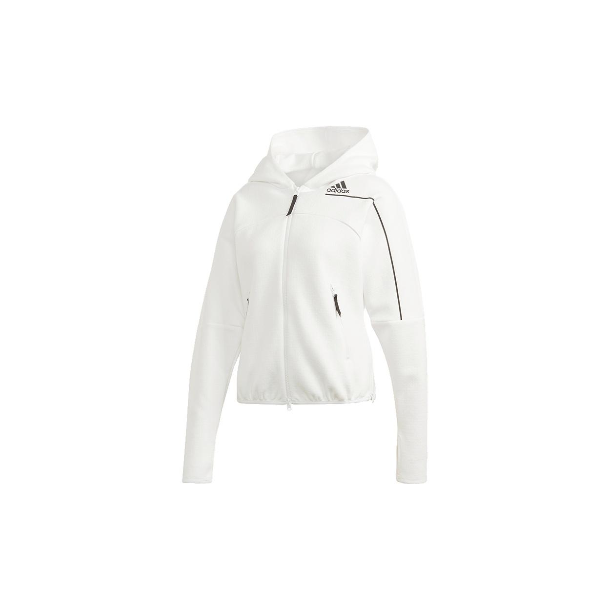 (WMNS) adidas Z.N.E. Hoodie Asia Sizing  White Black  Women s GM3281 S
