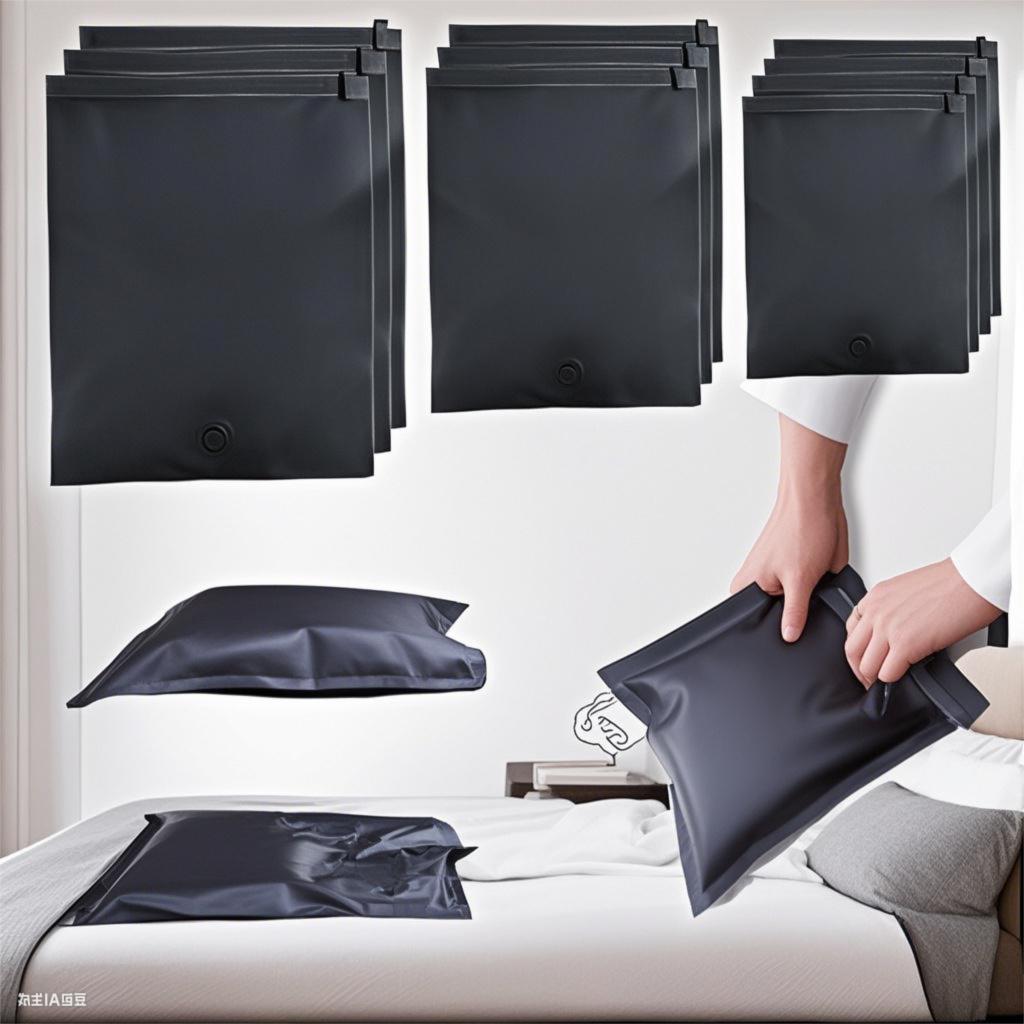 Reusable Hand Roll Vacuum Bags Space Saver Dustproof Vacuum Compression Bag Portable Luggage Vacuum Storage Bag for Travel