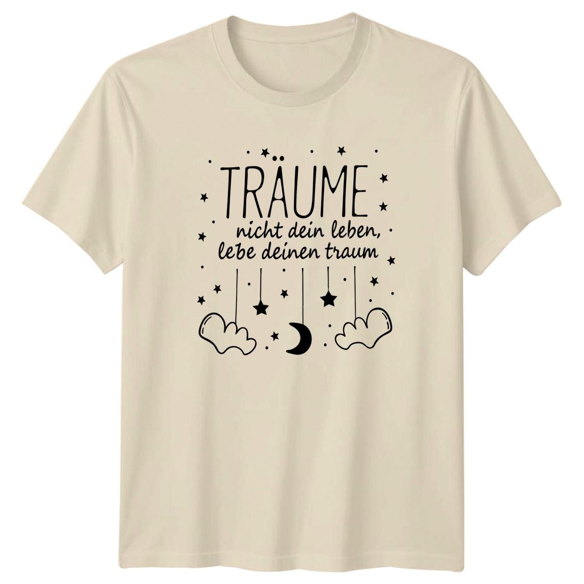 Traume Nicht Dein Leben Lebe T-Shirt German Quotes Gift For Him And Her M