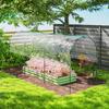 Greenhouse, winterproof, foil greenhouse with Arched roof, ground anchor greenhouse 400 x 123 x 171cm Transparent