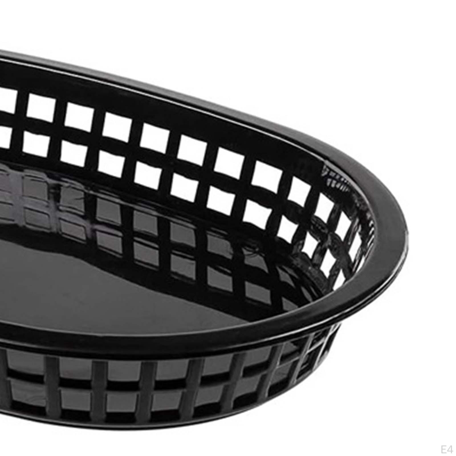 12 шт. Корзины быстрого питания для ресторана Большие ретро-тарелки для деликатесов чёрный — фото 5