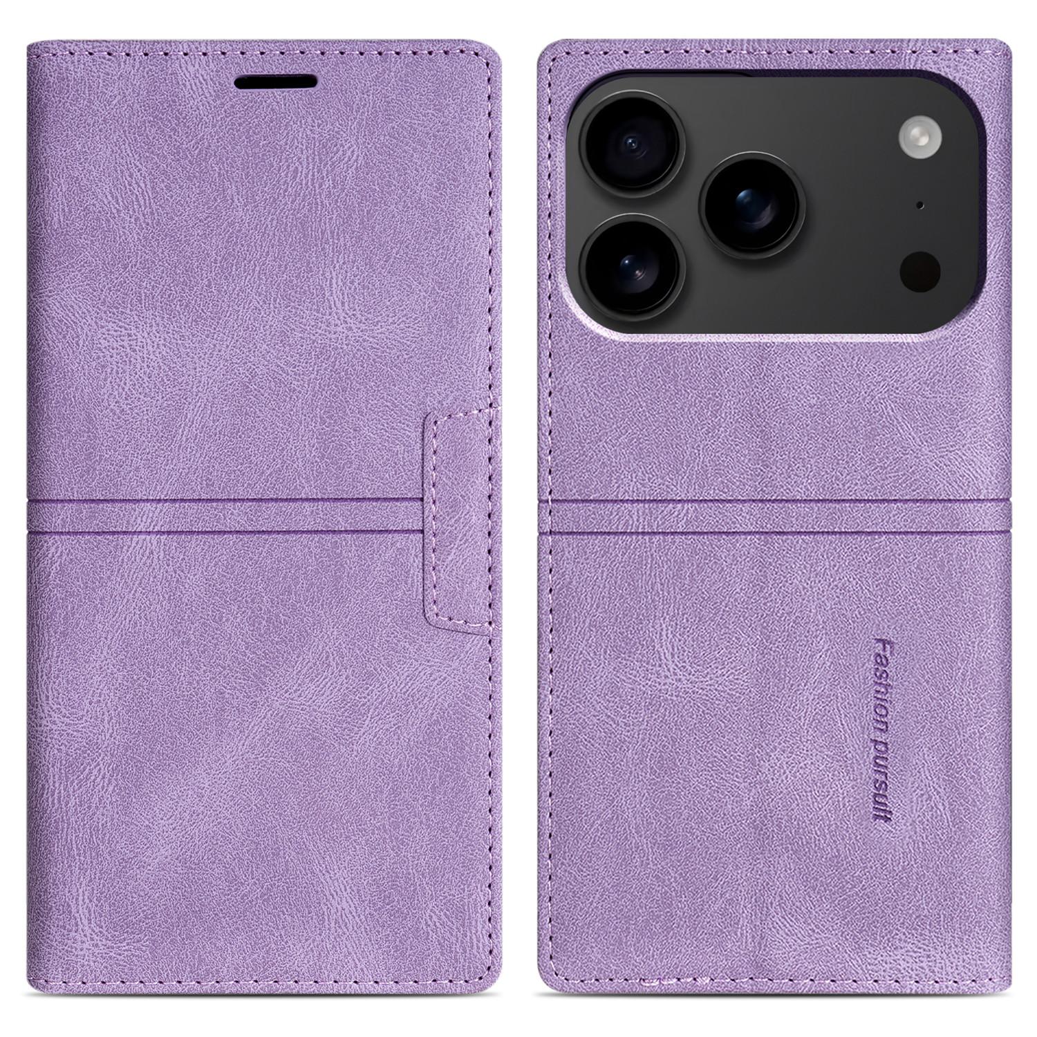 Для iPhone 17 Pro Max Чехол-кошелек Магнитная застежка Кожаный чехол для телефона C