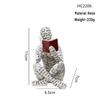 Silver Thinker Sculpture: Nordic Luxury Ornament for Home and Desk Decor.