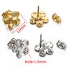 10pcs Stainless Steel Earrings Posts Ear Studs Star Flower Dangle Earrings Base for Earring Jewelry Making DIY Accessories