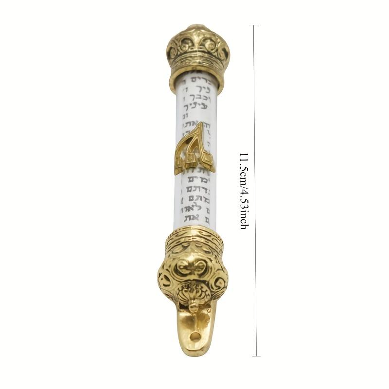 Metal Mezuzah for The Door, A Je Gift Featuring A Religious Scroll, Suitable for Home, Judaica, Weddings, and Outdoor Use.