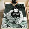 1Pc Death Note L Print Flannel Blanket, High Quality Comfortable for All Seasons, Home Decor, Warmth and Comfort, Perfect for Christmas Gifts