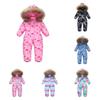 Toddler Boys Girls Down Snowsuit – 90% White Duck Down One-Piece Winter Jumpsuit with Hood, Waterproof, 1–6Y