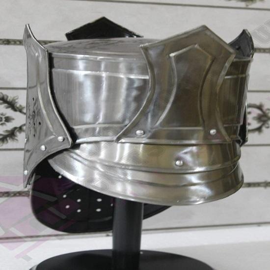 Royal Handicraft  Antique Bespoke SCA HNB 16 Gauge Steel Mediaeval Combat Pig Faced Bascinet Helmet