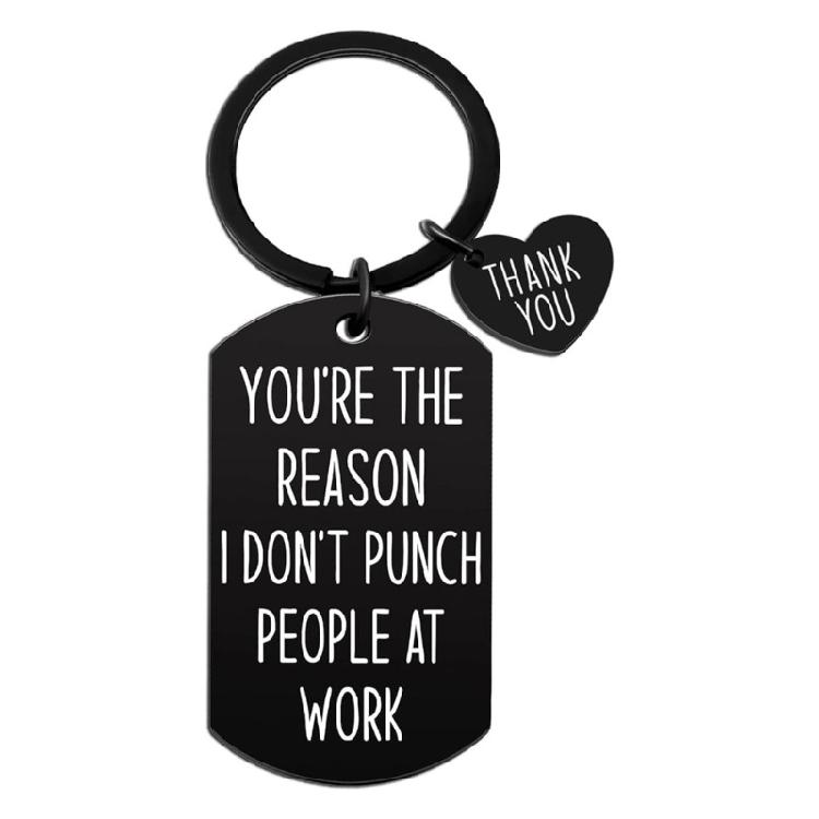 

Antiscratch Keychain For Coworkers Employees Female Bosses Coworker Farewell Retirement Feature Humorous Engraved Quote 1