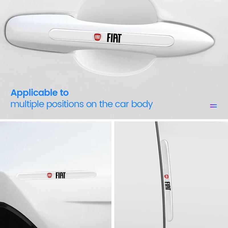 4/8 Pièces Film Protecteur Transparent pour Poignée de Voiture Autocollants de Porte de Voiture Pour FIAT Punto Tipo abarth Ducato Grande Panda 500 500L 500X