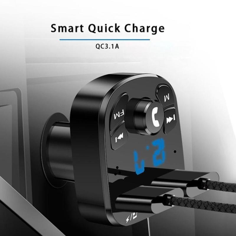 FM Transmitter Bluetooth Wireless Car kit Handfree Dual USB Car Charger 2.1A MP3 Music TF Card U disk AUX Player Car Accessories