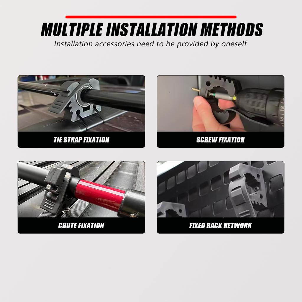 1-8pcs Rubber Clamps Quick Release Mounting Clamps 30-40mm for Car Off Road Truck Trailer RV Boat Accessories Mounting Tools