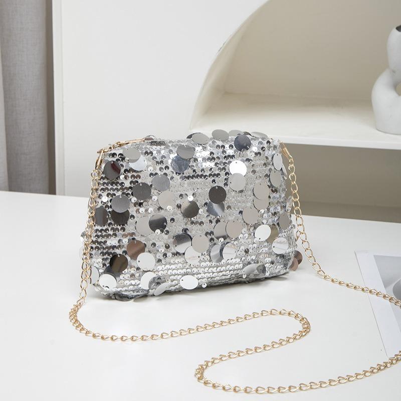 Women's Bag, New Trend Sequined Shoulder Bag, Fashionable and Simple Messenger Bag, One Piece.