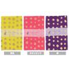 Iroha Gold Tenugui Hand Set of Uncut Mame-shibori (Tenugui Towels), 3, (Yellow/Neon Pink/Purple)
