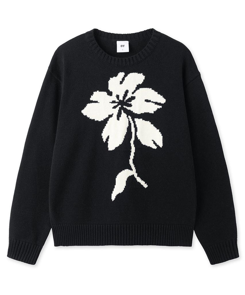 Opeunyadeu(Owai) Floral Bloom Knit - Black