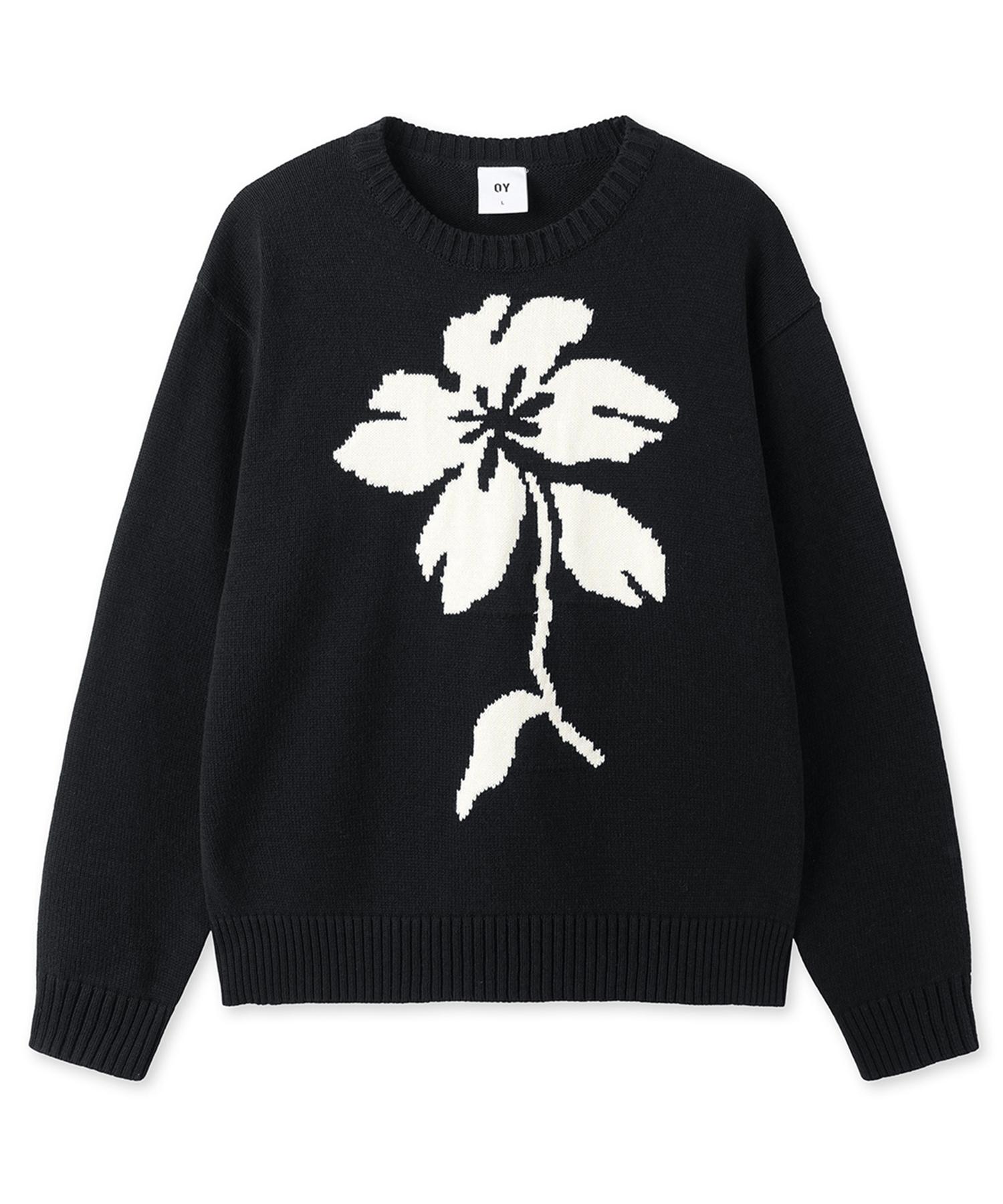Oy Floral Bloom Knit - Black M