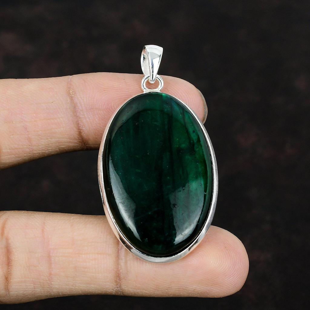 Green Fire Labradorite Pendant Natural Gemstone Pendant 925 Sterling Silver Pendant Handmade Jewelry Anniversary Gift Latest Design Pendant
