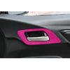 Inner Door Handle Decor Frame Cover 4PCS For Honda Fit/Jazz 2014- Pink Suede