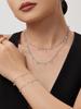 European American Luxury 18K Gold-Plated Zirconia Necklace & Bracelet Set