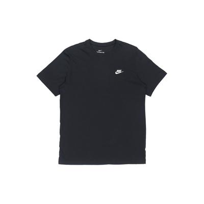 Embroidered Logo Crew Neck T-Shirt Men Tops Black AR4997-013