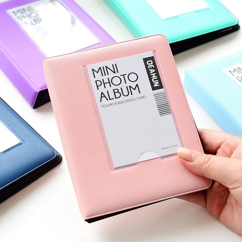Candy Colors 3inch 64Pockets Card Holder Mini Photo Album Photo Album Picture Case Binders Albums