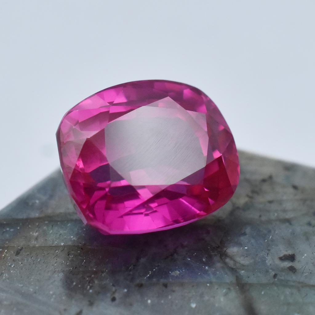 Natural Pink Sapphire Loose Gemstone Cushion Shape 22.10 Ct September Birthstone for Gem Collections
