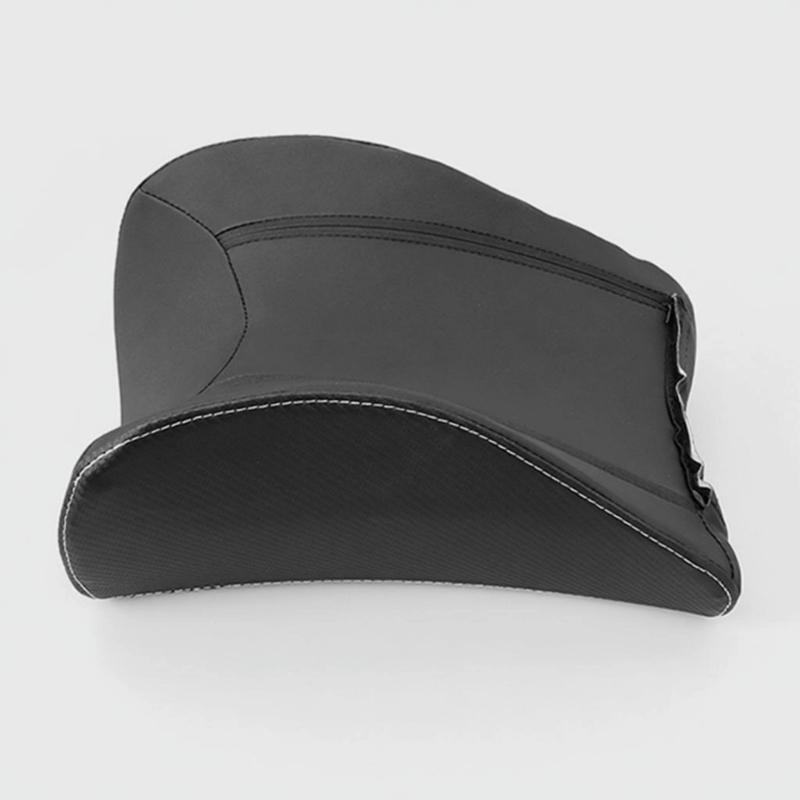 High Elasticity Comfortable Carbon Fiber Pattern Motorcycle Seat Cover Cushion With Non Slip Surfaces And Elastic Straps