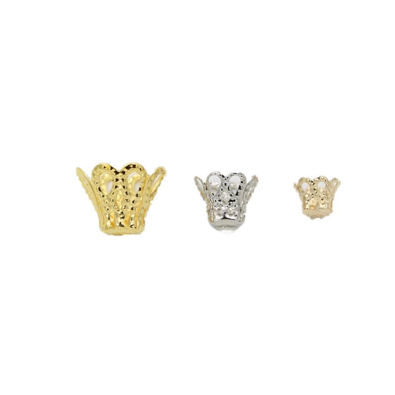Electroplated Flower Caps: High-Quality DIY Jewelry Beading Materials for Wine Glass Decoration, Available in Various Colors