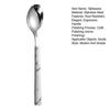 Edelstahl Tafelgeschirr Set 5-teilig Ergonomischer Marmorgriff Besteck Enthält Steakmesser Gabel Löffel Kaffeelöffel Langlebig und Stilvoll für Zuhause Und