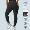 Tight-Fitting Sports Leggings with High Waist and Side White Stripes for Gym Outdoor Cycling Running and Yoga