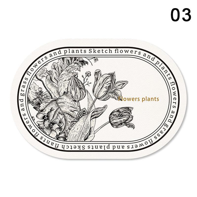 Leather Placemat Oval Oil-Proof Table Mat Home Dining Kitchen Table Placemat Design Dining Waterproof Heat Resistant Home Decor