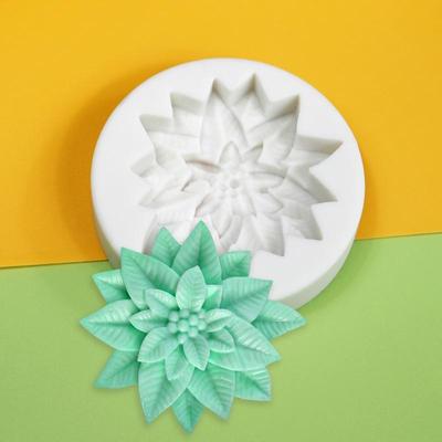 Poinsettia Christmas Flower Silicone Sugarcraft Mold Resin Tools Cupcake Mould Fondant Cake Decorating Tools