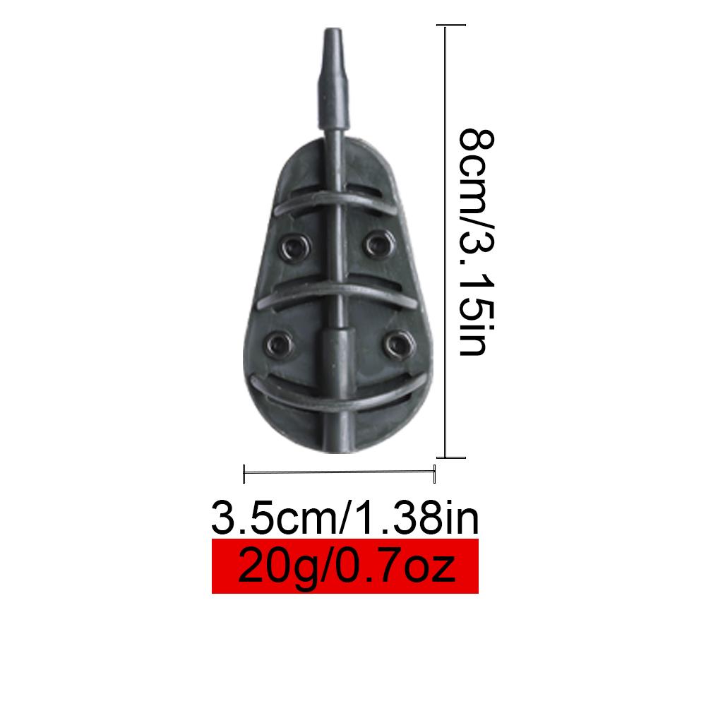 FTK 1pcs Carp Bait Cage Feeder Zinc Alloy Construction, Weight Ranging From 20g/1.06oz To 100g/3.53oz