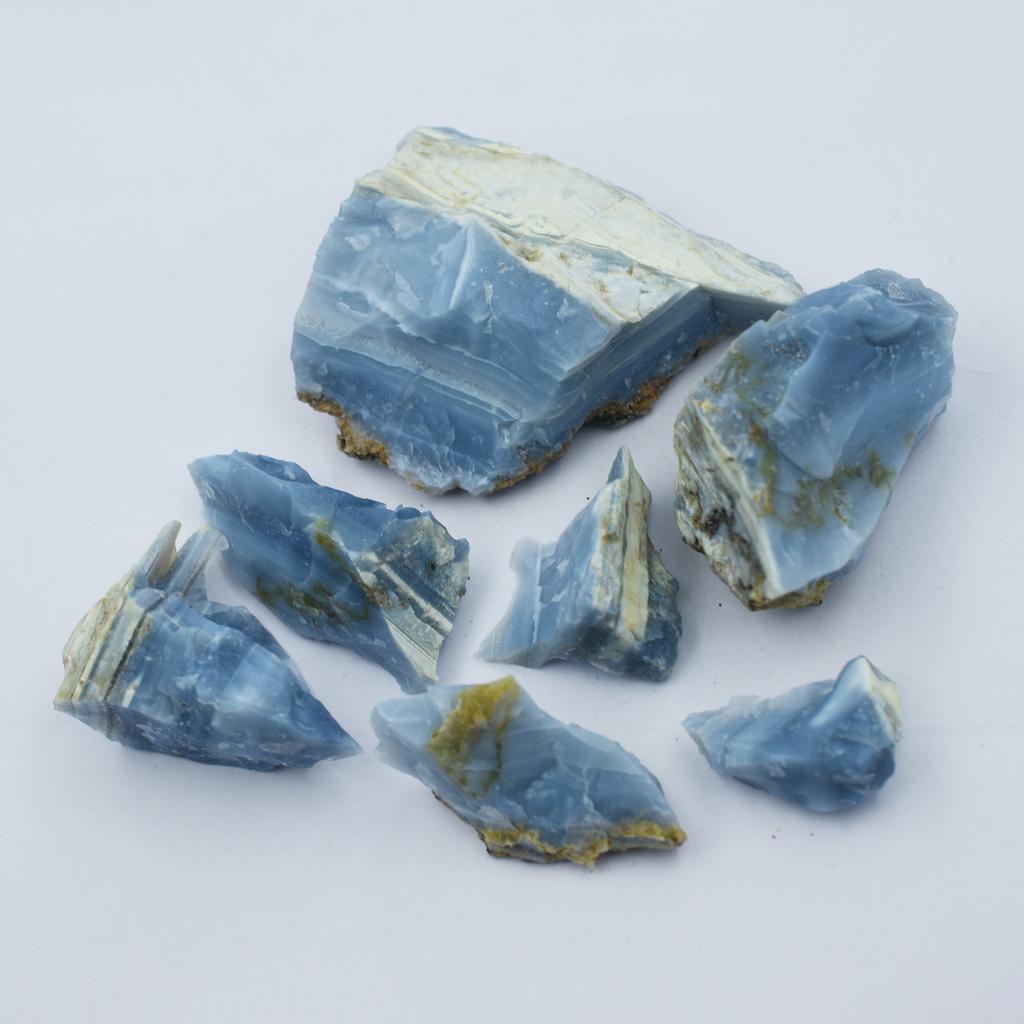 800 Ct Natural CERTIFIED Blue Opal Rough Lot Rare Earth Mined Loose Gemstone p-73-sa