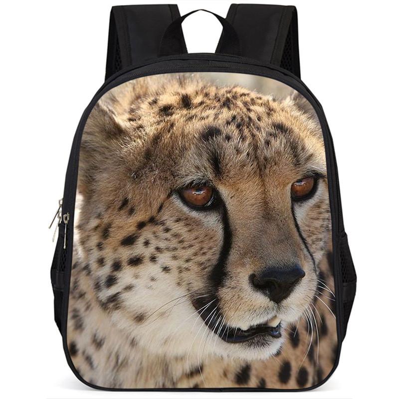 Spacious And Lightweight 15-inch 3d Leopard Backpack For School Kids