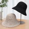 Foldable Sun Hat Beach Hat Summer Straw Weaving Women's Small Fresh Sun Protection Hat Outdoor Travel Vacation Bucket Hat