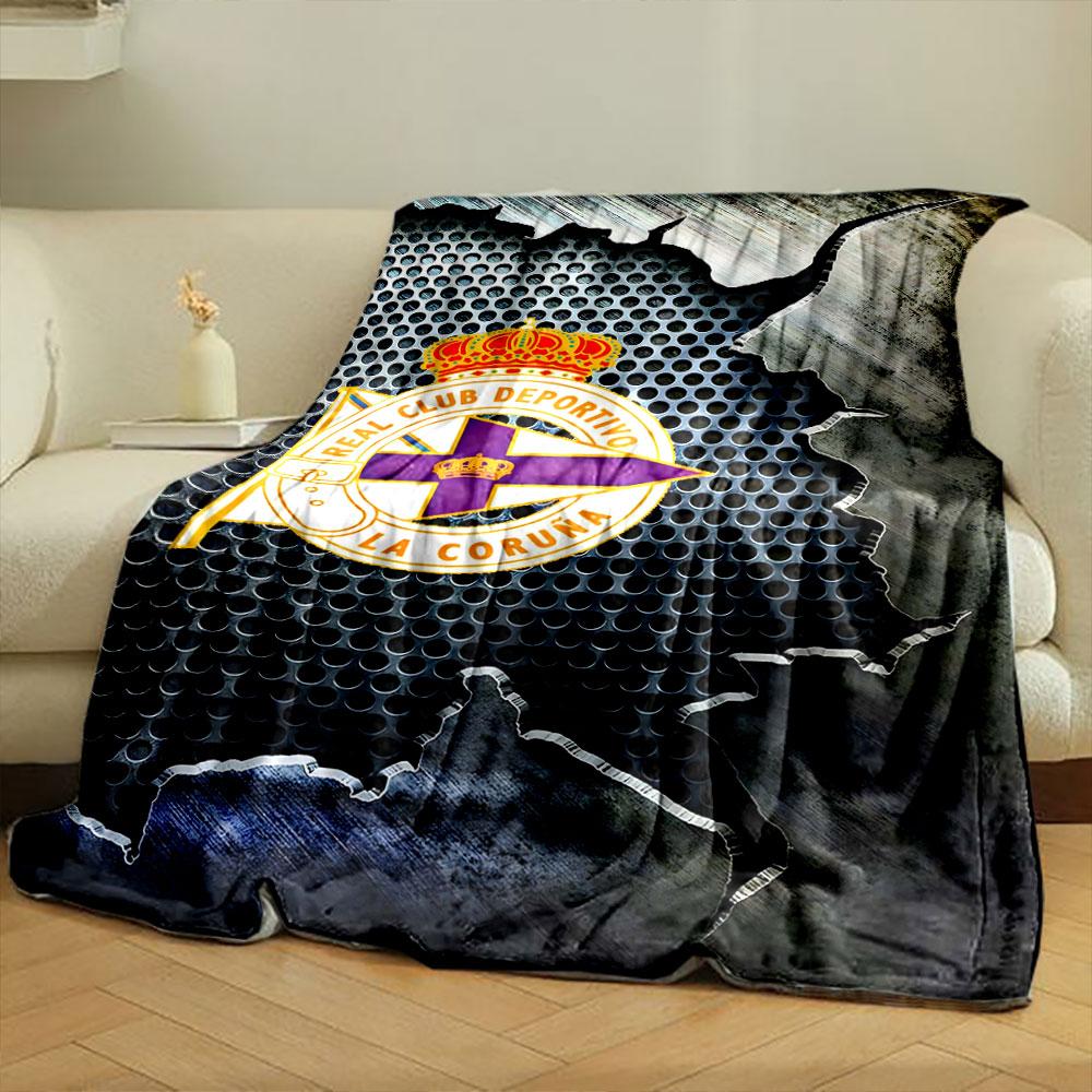 Deportivo La Coruña Emblem Design print blanket soft and cozy perfect for the living room bed sofa or a nap,gift