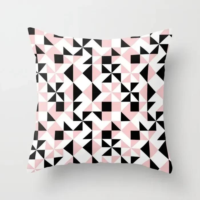 

Короткая плюшевая наволочка Диван Кровать Акварель Простая живопись цветов Наволочка для подушки 66x66cm