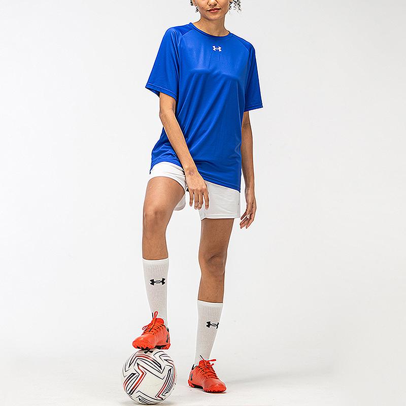 Under Armour Camouflage Football Knit Training Match Crew Neck Fitted Straight Short Sleeve T-Shirt Unisex Tops Royal-Blue 21500528-400