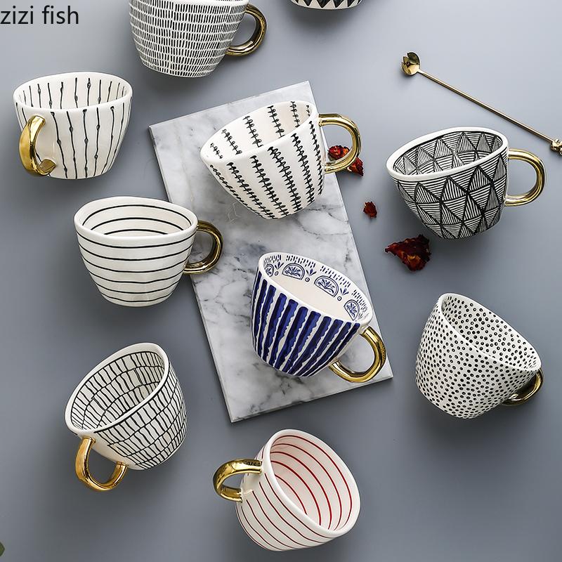 330ml Ceramic Mug with Handle Coffee Cup Afternoon Tea Cup Milk Tea Cups Milk Mug Coffee Mugs Drinkware Teacup Water Cups