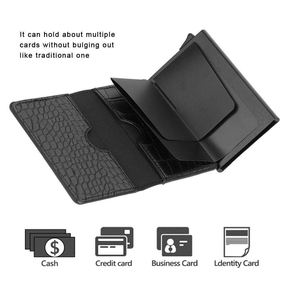 Portable Credit Card Holder RFID Blocking Anti Theft Card Bag Wallet