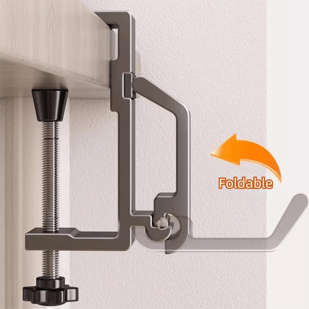 Punch-free Desk Edge Bag Hook Foldable Desk Headset Hanger Hanging Handbag Holder  Home