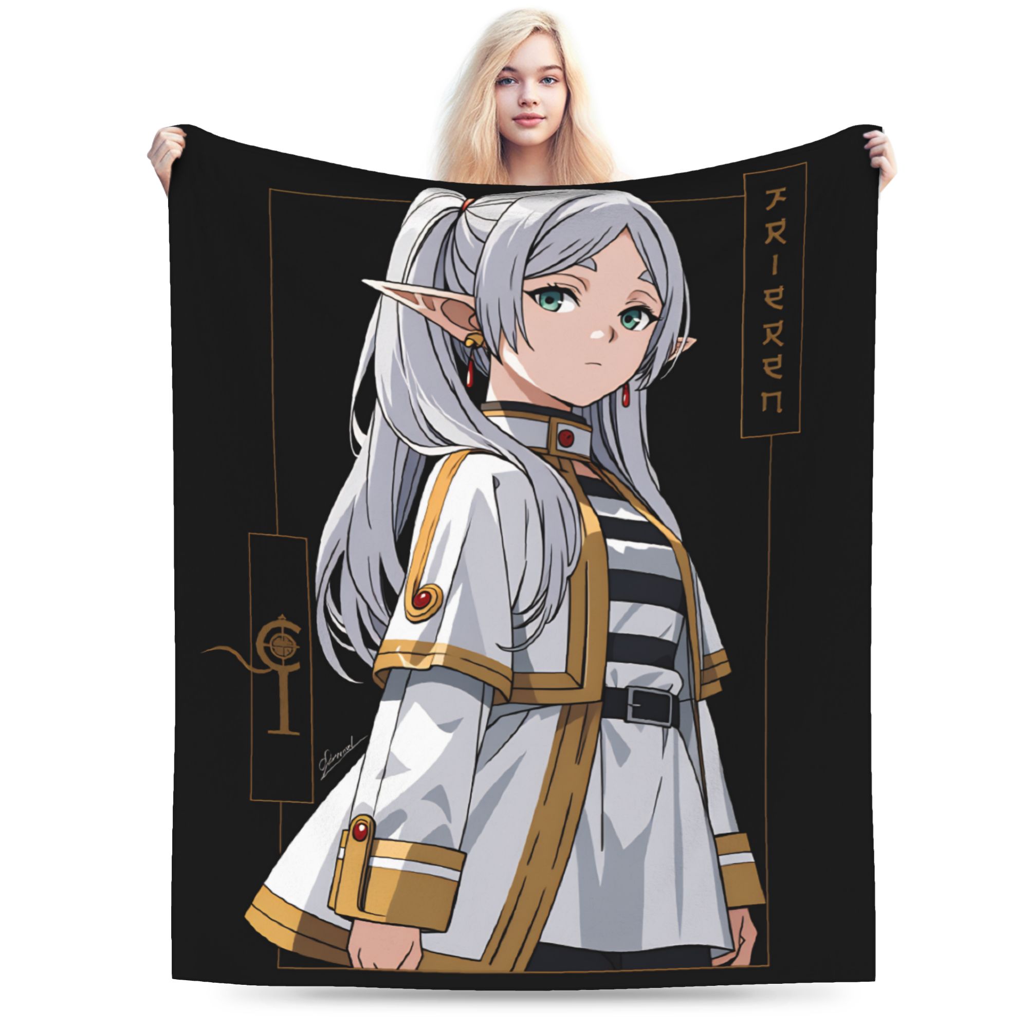 

Frieren Beyond Journeys Plush Blanket Students Flannel Throw Blanket For Outdoor Soft ized Quality Bedspread Gift 75x90cm