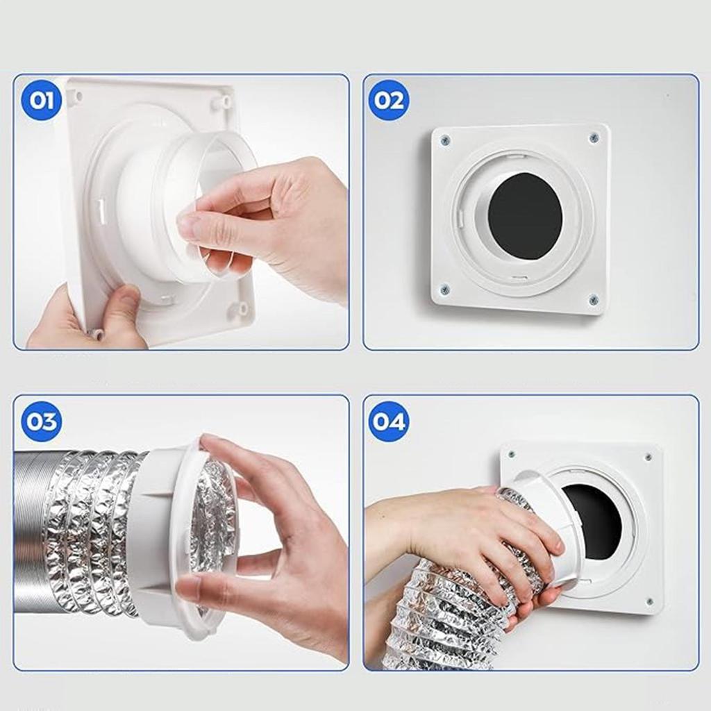 Portable Air Conditioner Window Vent Kit Adjustable Connector Seal Ring AC Exhaust Hose Universal Coupler for Cooling Ducting