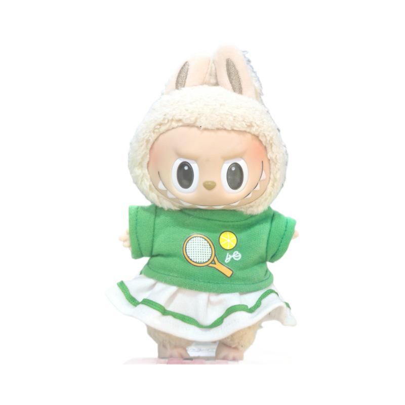 Labubu 17cm Blind Box Doll Clothing - First & Second Gen Macaron Silicone Pendant Outfit