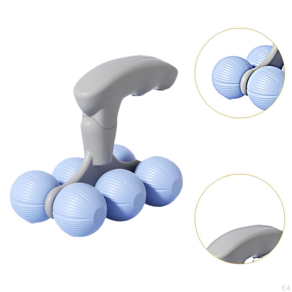 6 Wheel Massage Roller, Degree Compact Multifunctional Manual Tool, Body Roller for Waist,